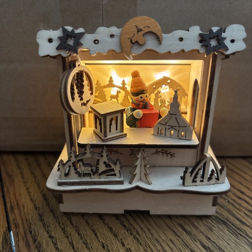 Laser cut led christmas scene - laser,