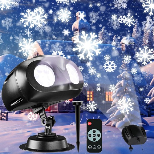 Christmas snowflake projector - christmas,