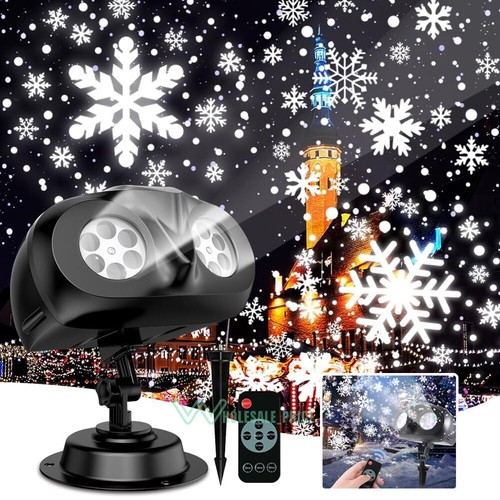 Christmas snowflake projector - christmas,