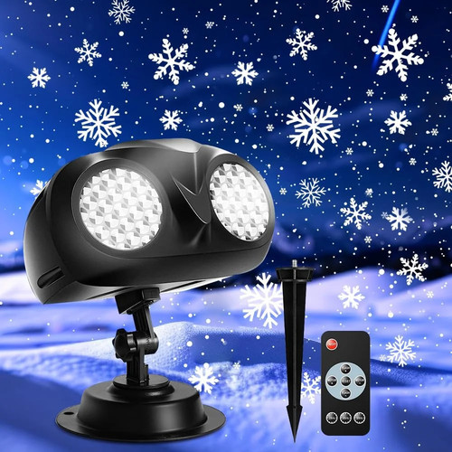 Christmas snowflake projector - christmas,