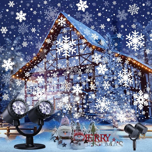 Christmas snowflake projector - christmas,