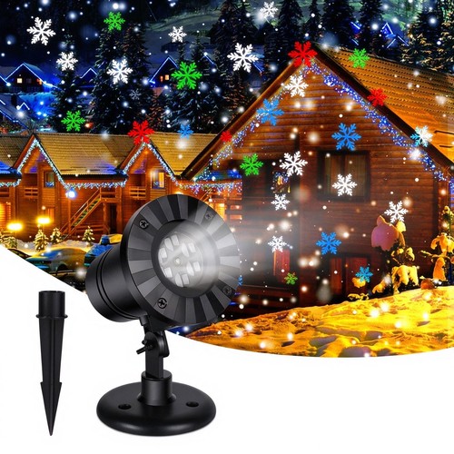 Christmas snowflake projector - christmas,