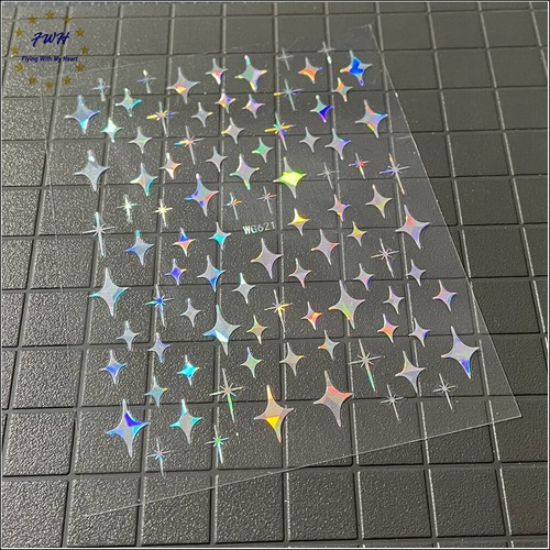 Laser silver pointed star - 4,