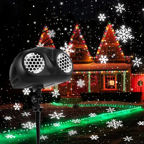 Christmas snowflake projector - christmas,